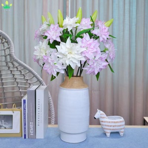 Fiore di Giglio Artificiale a Stelo Lungo, <span class=keywords><strong>Bouquet</strong></span> di Fiori in Seta a Fiore Intero per Decorazioni Casa, Matrimoni, Feste, Docce, Regali Fai-da-Te - Product Image 2