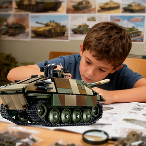 WW2 Jagdpanzer 38(t) Hetzer char léger allemand destructeur jeux éducatifs réservoir de brique bricolage 3d Puzzle ensemble de blocs de construction - Product Image 6