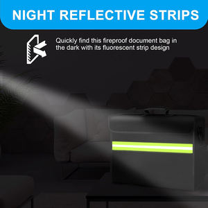 6500°F Fireproof Document Bag with Lock-Fireproof <b>Box</b> with 10 Layers Insulation Materials for Cash Documents <b>Jewelry</b> - Product Image 5