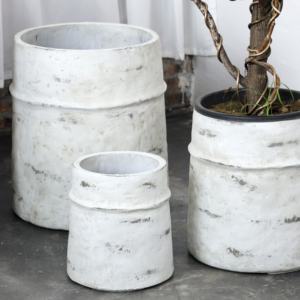 <span class=keywords><strong>Pot</strong></span> de fleurs vintage rétro nostalgique en ciment et bois vieilli pour fleurs et plantes vertes, <span class=keywords><strong>grand</strong></span> diamètre, <span class=keywords><strong>noir</strong></span> diamant vert - Product Image 4