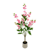 Elegante 120cm Künstliche Umweltfreundliche Luxus Hängende Jasmin-Topfpflanze Rosa Blühender Strauch für Hochzeit Wohnzimmer Café