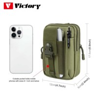 VICTORY Sac banane tactique compact unisexe en Molle, sacoche polyvalente pour gilet, activités de plein air, fermeture éclair