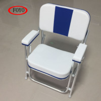 Siège de bateau pliable en acier inoxydable Foyo avec logo personnalisé, chaise marine pliable avec tuyau résistant