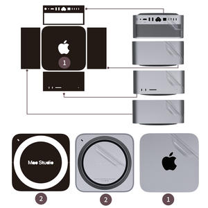 Stiker PVC buram transparan, untuk Mac <span class=keywords><strong>mini</strong></span> M4A3238 dengan M2 Film cangkang stiker USB 3.0 antarmuka Desktop komputer tersedia - Product Image 4