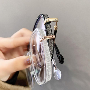 Montures de lunettes rectangulaires anti-lumière bleue, monture intégrale, verres en résine, légères, pour femmes, monture noire tendance - Product Image 2