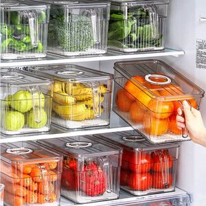 Plastic <b>Kitchen</b> With Lid Handle Organization Containers Airtight Food Container for Household and <b>Pantry</b> - Product Image 1