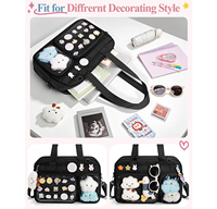 Sac à dos transparent Itabag avec fenêtre en PVC détachable, sac à bandoulière grande capacité A4 pour articles d'anime et cosplay