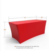 Table pliante impression personnalisée 6ft Table Flex Cover nappe extensible pour la promotion de la cabine