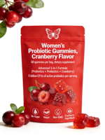 Gummies probiotiques pour femmes OEM, 60 capsules, complément alimentaire nutritionnel