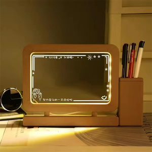 Lámpara LED de noche para niños, tablero de dibujo de notas de mensaje acrílico, luz de noche USB borrable, regalo de cumpleaños - Product Image 3