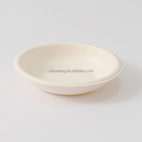 Assiettes jetables biodégradables rondes de 3 pouces en bagasse de canne à sucre, récipients pour soucoupes, vaisselle