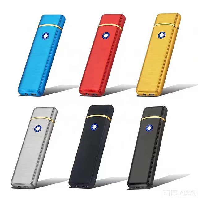 Jiaxin Factory Wholesale  USB Electronic Charging Cigarette Lighter Men's Portable Delicate Mini Lighter Advertising Small Gifts