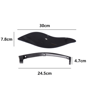 Déflecteur de vent pour moto, noir, 30 cm, plastique avant, pour moto de rue, pièce de rechange et amélioration, MP-1106-BK - Product Image 1