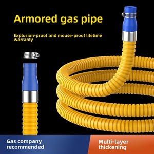 Cuisinière à gaz moderne antidéflagrante en acier inoxydable pour cuisine domestique, avec <span class=keywords><strong>tuyau</strong></span> de gaz naturel liquéfié en PVC et flexibles de plomberie - Product Image 3