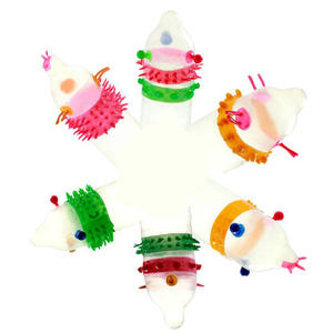 6PCS/Caja Anillos Ultra Sensibles con Fundas para Pene con Puntos y Textura - Product Image 4