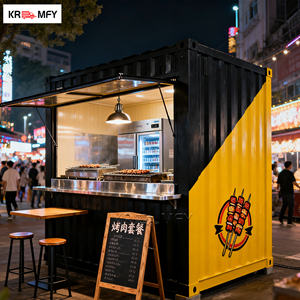 ร้านกาแฟเคลื่อนที่แบบใหม่ ดีไซน์ฟรี พร้อมจัดส่ง ตู้ขายอาหาร ตู้ขายของว่าง ทำจากไฟเบอร์กลาสและอะลูมิเนียม - Product Image 3