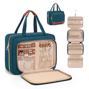 PVC Waterproof Large <b>Makeup</b> <b>Bag</b> <b>Compartment</b> Jewelry Organizer Hanging Travel Toiletry <b>Bag</b> for Women - Product Image 2