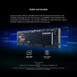 Unidad de Estado Sólido Interna para Escritorio, Nueva, 990PRO 990EVO PLUS 980, 1TB 2TB, SSD, Rendimiento para Juegos, Interfaz M.<span class=keywords><strong>2</strong></span> - Product Image 2