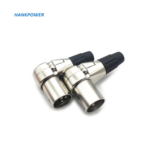 Copper Needle Right Angle XLR Connector 90 Degree Screw 3pin Xlr Microphone Male Plug