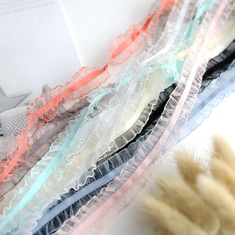 Bông cạnh TRIM trắng may các loại dây Giày ren vải nhà sản xuất Crochet ren Webbing tỉa ren