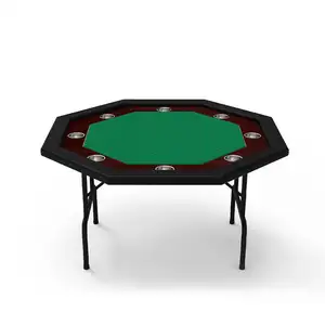 Table de poker ronde pliante personnalisée du fabricant, jeu d'échecs, table de poker pliante