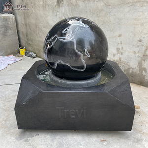 <span class=keywords><strong>Fontaine</strong></span> d'eau en pierre de marbre sphérique rotative d'extérieur, forme de <span class=keywords><strong>boule</strong></span> roulante flottante en granit, à vendre - Product Image 5