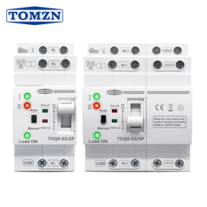 Interruptor de Transferencia Automática TOMZN TOQ9 Modelo Slim, Interruptor de Doble Alimentación <span class=keywords><strong>ATS</strong></span> 2P 4P 230V AC 63A, Riel DIN, 50/60Hz, Conmutación Ininterrumpida - Product Image 1