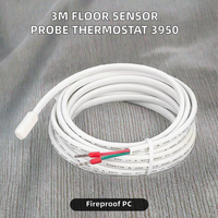 HIWELL Design moderne 3M Thermostat pièce de rechange capteur de sol sonde Anti-inflammable PC 230V 16A Flexible pour une utilisation en appartement