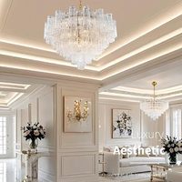 Lustre rond en verre de Murano pour salle à manger, salon, chambre à coucher, lustre suspendu en verre français, luminaires suspendus au plafond pour la maison