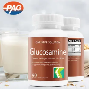 PAG Private Label Joint Healthcare Nutrition Supplement Glucosamine Calcium Collagen Vitamin D3 MSM Tablets