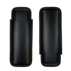 Humidor de Cigarros Clásico Vintage de Cuero y Cedro, Portátil, con Capacidad para 2 Cigarros, para Viajes de Negocios, Regalo para Novio - Product Image 2