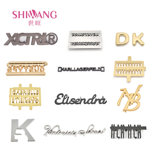Étiquettes métalliques personnalisées pour sacs, lettres alphabétiques séparées, plaques de marque métalliques, badges à motif, accessoires de maroquinerie, étiquettes métalliques - Product Image 2