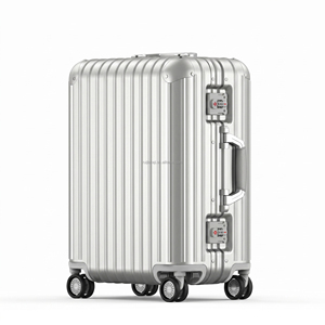 Budget Wholesale Luggage Full Aluminum <strong>Suitcase</strong> <strong>Lightweight</strong> Rose Gold Luggage PC Durable Travel <strong>Suitcase</strong> Trolley Bag TSA Lock - Product Image 1