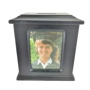High quality wholesale custom 4x 3 black Wood 3d deep Coin Bank money Shadow Box photo frame