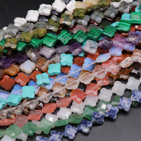 Perles de pierres précieuses en forme de trèfle naturel facettes Quartz Rose Agate feuille ascenseur perles de pierre de fleur pour la fabrication de bijoux à bricoler soi-même