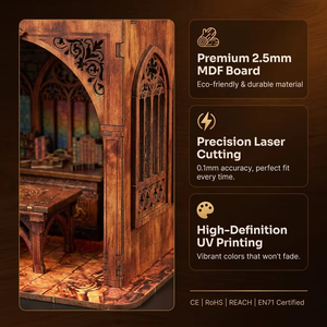 Hamaileon Mystic Phoenix Atelier Puzzle 3D en bois |   Kit de Diorama Miniature DIY au Design Original |   Cadeau artisanal découpé au laser en MDF OEM ODM - Product Image 2