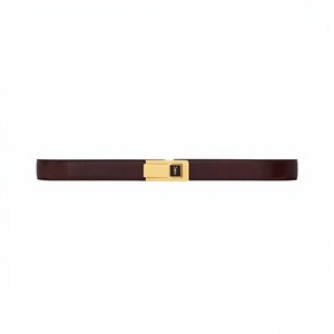 Boucle carrée en acier en cuir de vache véritable, largeur 3,8 cm, pour hommes, écologique, durable, couleur marron, longueur personnalisée, impression de logo fantaisie - Product Image 6