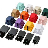 A1 Mini Carton Coulissant Papier Bijoux Boîte Cadeau Caja De Joyeria Boucle D'oreille Anneau Collier Bracelet Boîte Tiroir Bijoux Boîte D'emballage