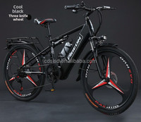 Bicicleta Eléctrica de Montaña para Jóvenes Urbanos con Motor sin Escobillas de 350W en el Buje Trasero, Batería Oculta y Frenos de Disco Dobles