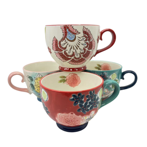 Factory Accepts Customization 300ml 10oz <b>Handmade</b> <b>Ceramic</b> Cup Hand Painted Coffee <b>Mugs</b> Tea Cups With logo - Product Image 1