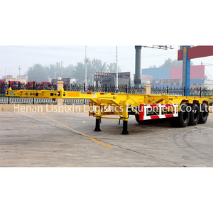 3 trục vận chuyển <span class=keywords><strong>container</strong></span> Skeleton Trailer Khung thép carbon 3-trục vận chuyển hàng hóa nặng khung xương Trailer - Product Image 4
