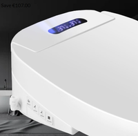 Toilette intelligente de qualité supérieure avec garantie de 3 ans, siège chauffant, certifiée CE, couvercle à fermeture douce, buse autonettoyante, 220V/110V