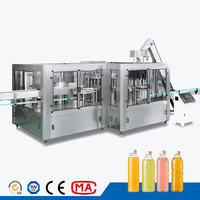 Machine de remplissage de bouteilles de jus à petite échelle pour les entreprises à domicile, les usines de jus artisanaux, jus d'orange, de mangue, de pomme, bouteilles PET