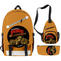 En stock, sac à dos Backwooods Cookie RAW, sac à dos imperméable de grande capacité, sac à dos de voyage pour hommes, étudiants, ensemble de sacs à dos 3 en 1