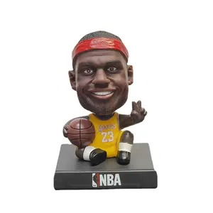 Figurine de tête de bobble de football en polyrésine personnalisée