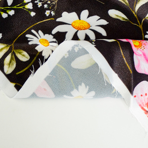 Smooth Touch Silk <b>Fabric</b> Print Silk Satin <b>Fabric</b> Printed White and <b>Black</b> Patterned Silk <b>Fabrics</b> for Clothing Women - Product Image 6