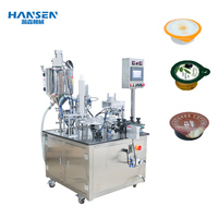 Gobelet rotatif personnalisé automatique gelée yaourt crème glacée jus sucre miel machine à sceller remplissage discal capsulage