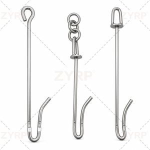 Crochet de suspension <span class=keywords><strong>pour</strong></span> poulet en acier poli <span class=keywords><strong>pour</strong></span> convoyeur aérien d'abattoir, <span class=keywords><strong>Fourniture</strong></span> d'usine - Product Image 5