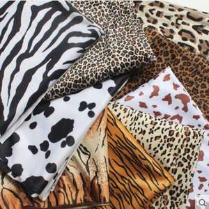 Paper Print and Screen Print, with S Wave Various Tiger/<strong>giraffe</strong>/leopard/zebra/cow Design Animal Print Velboa Minky <strong>Fabric</strong>/ - Product Image 3