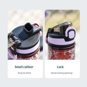 Botella de Agua Infantil de 500 ml, Moderna, para <span class=keywords><strong>Viajes</strong></span> y Escuela, Ecológica, a Prueba de Fugas, de Plástico, para Bebidas - Product Image 4